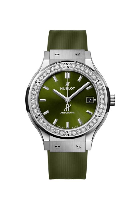 hublot classic fusion armband|Classic Fusion Titanium Green Diamonds 38 mm .